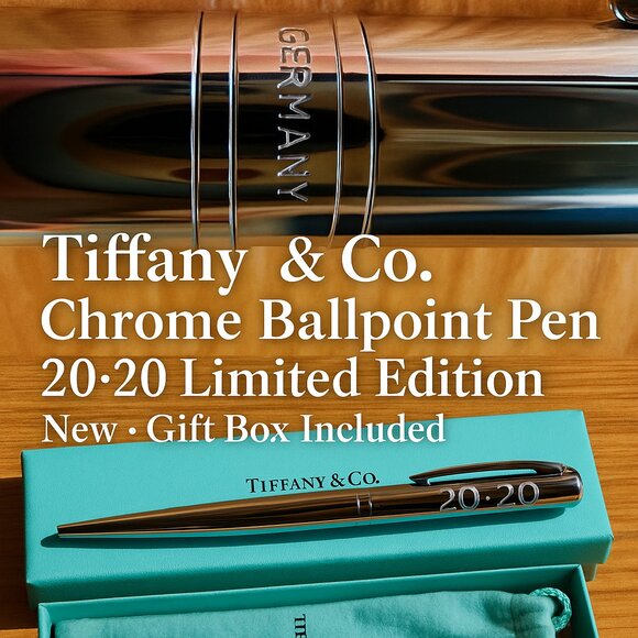 ✨ Tiffany & Co. Chrome Ballpoint Pen – “20·20” Limited Edition – Made in Germany - Picture 1 of 11